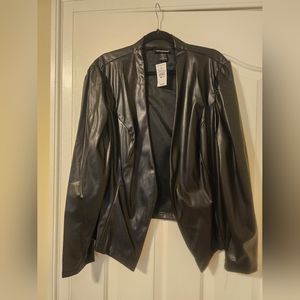 NWT Ashley Stewart Faux leather blazer jacket